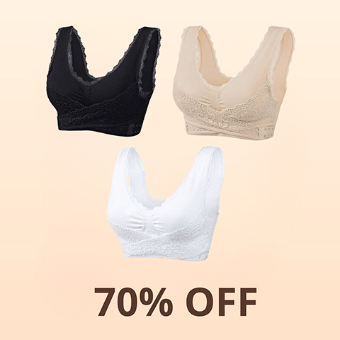 Buckle Bra – Comfy Corset Bra Front Cross Side Buckle Lace Bras