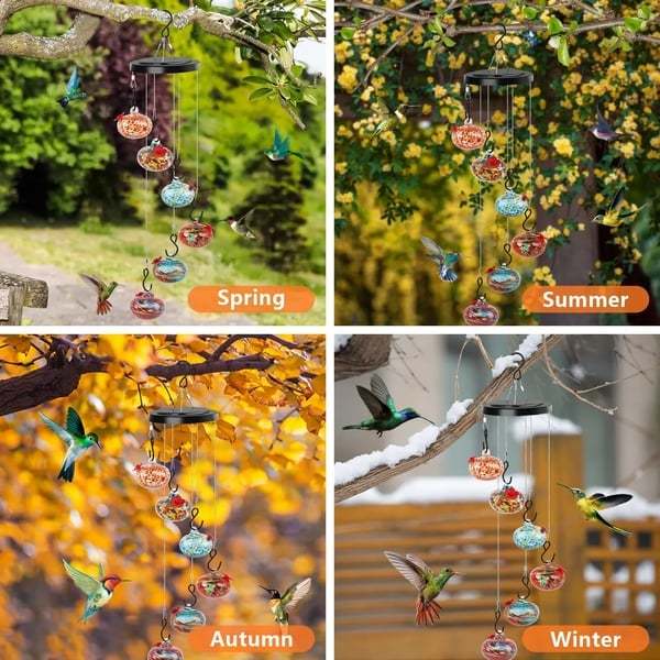 🎉CHARMING WIND CHIMES HUMMINGBIRD FEEDERS