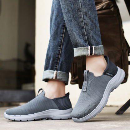 Men's Orthopedic Support Slip-on Shoes for Plantar Fasciitis, Anti-Sprain Walking Sneakers (Medical Certification)-PLAWLTD