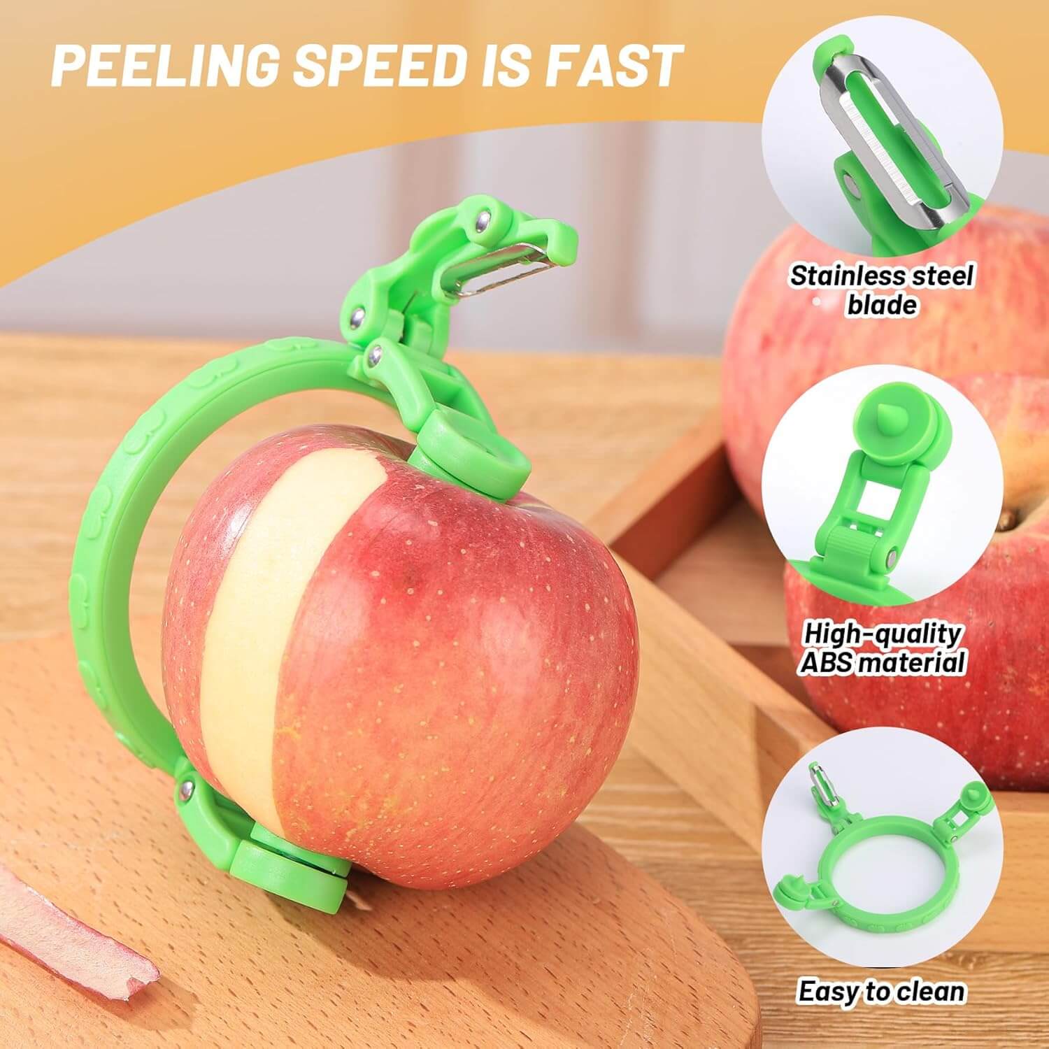 🔥2025 New🍎FoldiPeel - Fruit Rotating Quick Peeler