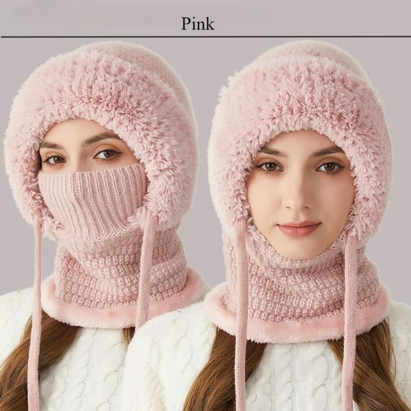 🧣3-in-1 Women's Beanie Hat with Scarf & Mask – Cozy Winter Essential