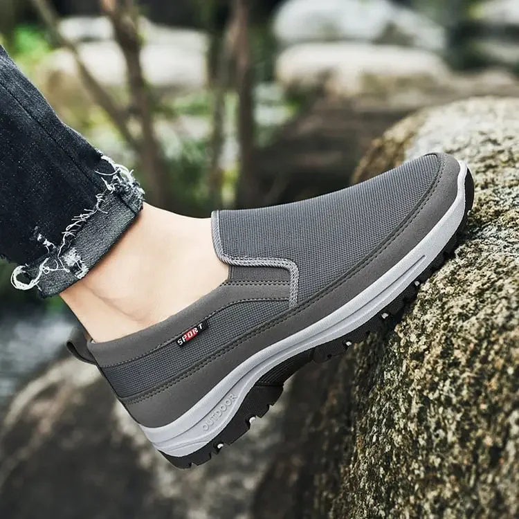 Men's Arch Support Breathable Orthopedic Loafers Lightweight Non-Slip Walking Shoes (Medical Certification)-PLAWLTD