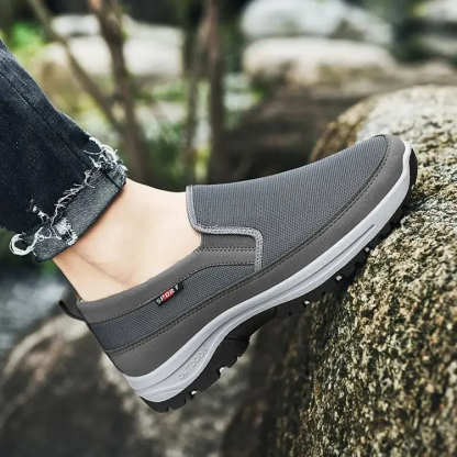 Men's Arch Support Breathable Orthopedic Loafers Lightweight Non-Slip Walking Shoes (Medical Certification)-PLAWLTD