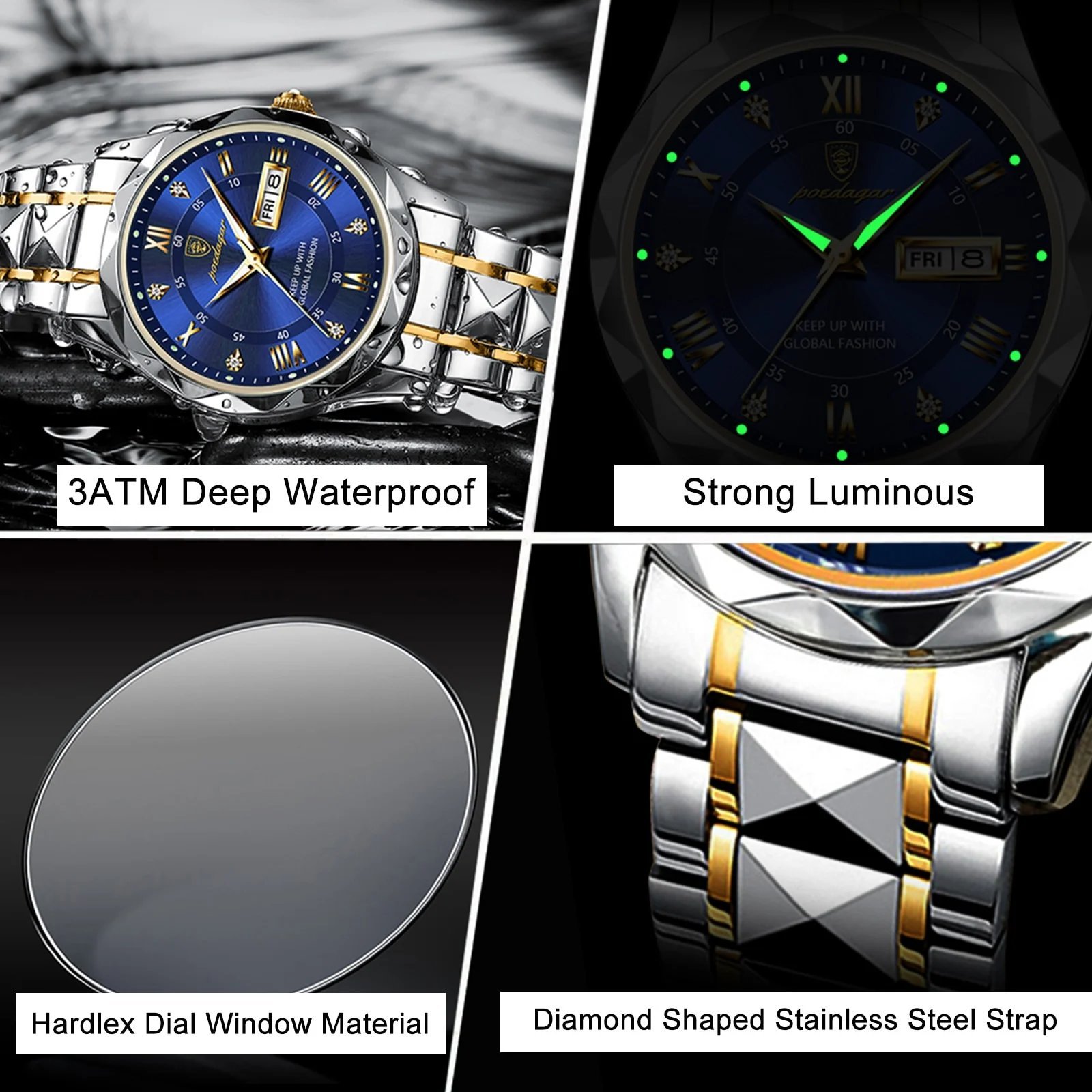🎁2024 New Year Hot Sale🎁Waterproof Top Brand Luxury Man Wristwatch With Luminous