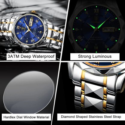 🎁2024 New Year Hot Sale🎁Waterproof Top Brand Luxury Man Wristwatch With Luminous
