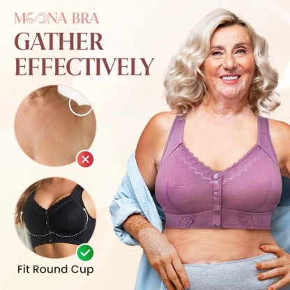 Moona Bra - 2025 Front Closure Breathable Bra for Seniors
