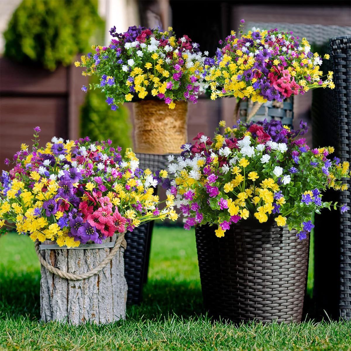 Rain & Sun Proof British Blooms - UV GuardTM Fade-Free Colourful Artificial Flower-PLAWLTD