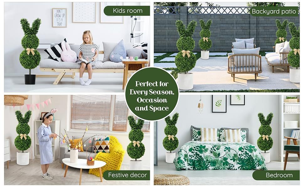 🐇Spring Sales - 50CM Outdoor Artificial Turf Bunny-Shaped Topiary Tree(FREE SHIPPING)-PLAWLTD