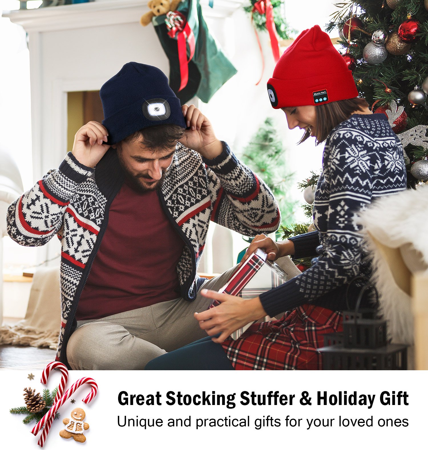 🔥Hot Sale 49% OFF-2024 LED Bluetooth Beanie