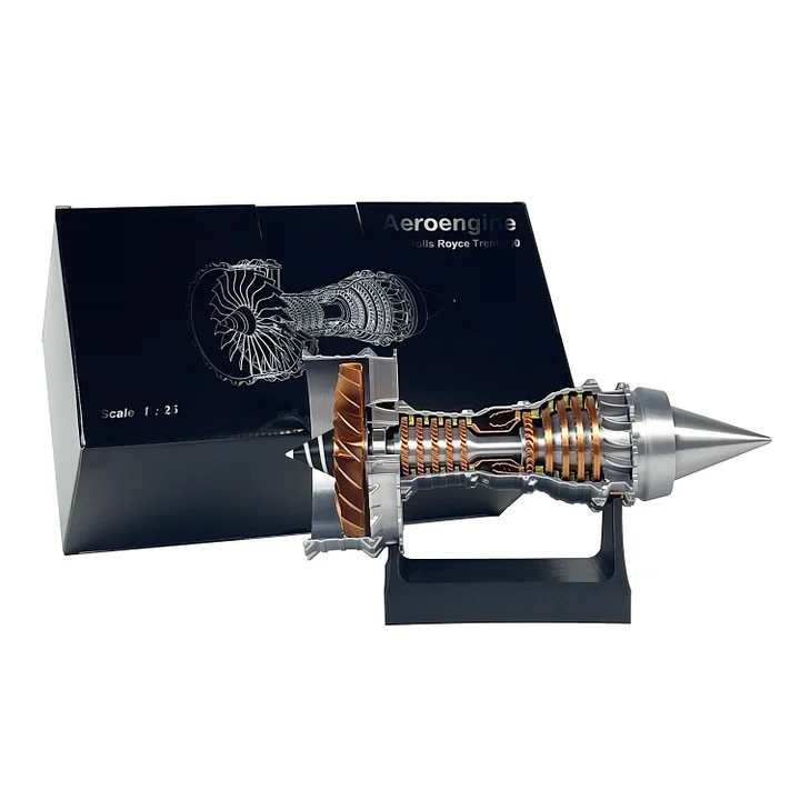 🎁1/25 Simulation Aircraft Turbojet Engine Rotatable Model-PLAWLTD