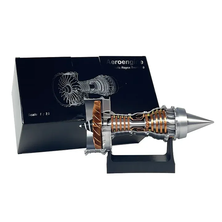 🎁1/25 Simulation Aircraft Turbojet Engine Rotatable Model-PLAWLTD