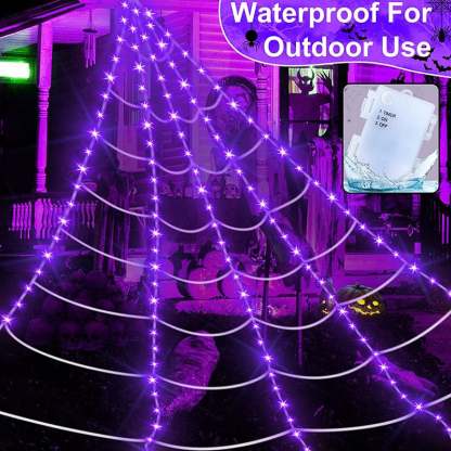💥LAST DAY SALE 49% OFF-500CM Spider web Halloween Decorations Glowing Spider-PLAWLTD