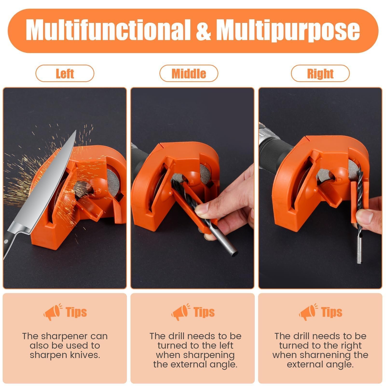 🛠️Multi-Function Drill Bit Sharpener