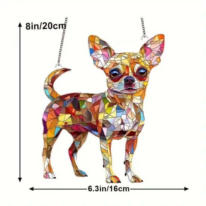 🌞🐕‍🦺Cute Chihuahua Suncatcher
