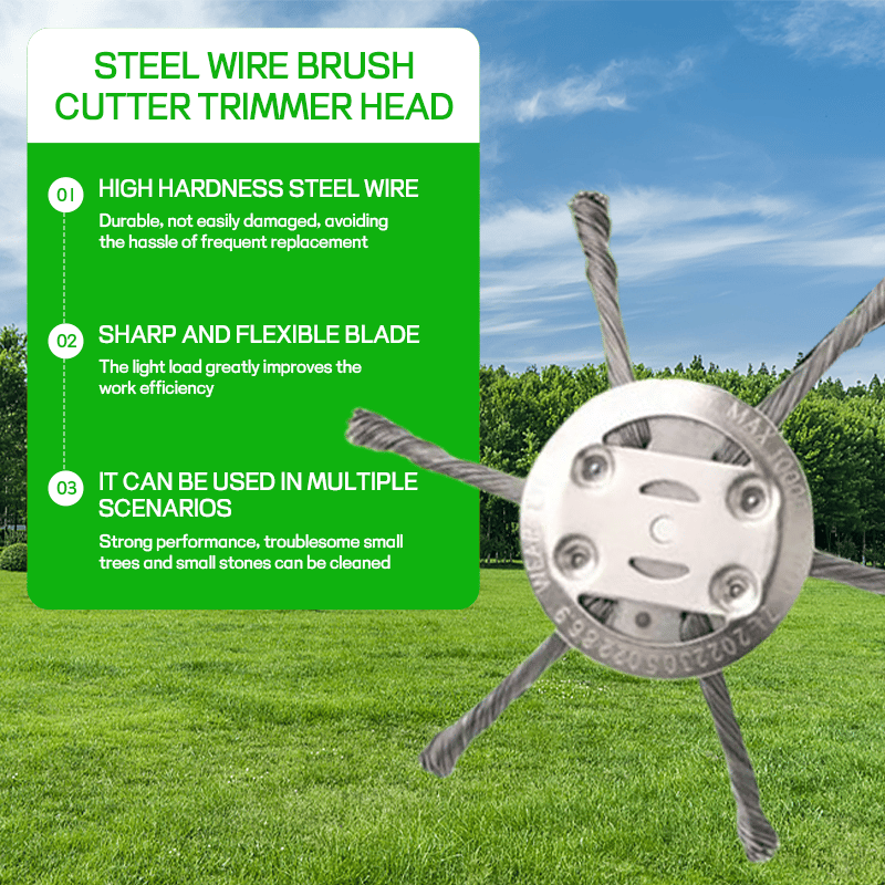 🔧 6" Steel Wire Brush Trimmer Head-PLAWLTD