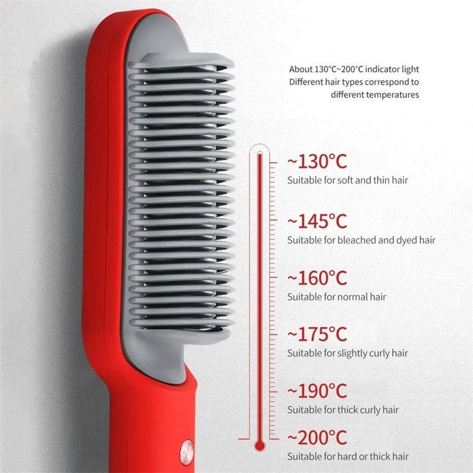 🎁Negative Ion Hair Straightener Brush-PLAWLTD