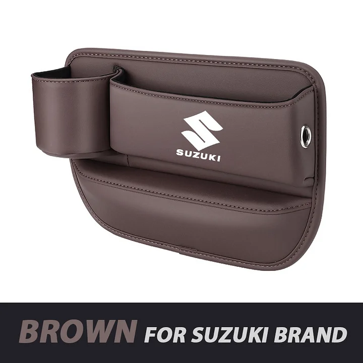 ✨Hot Selling Products of 2025🔥Exclusive Logo Leather Car Seat Storage Box With Water Cup Holder
