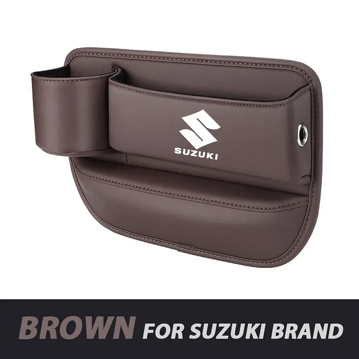 ✨Hot Selling Products of 2025🔥Exclusive Logo Leather Car Seat Storage Box With Water Cup Holder