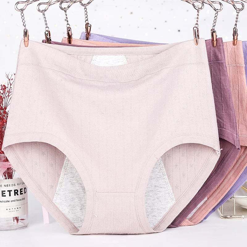🔥HIGH WAISTS PLUS SIZE COTTON ANTIBACTERIAL  LEAK-PROOF PHYSIOLOGICAL UNDERWEAR