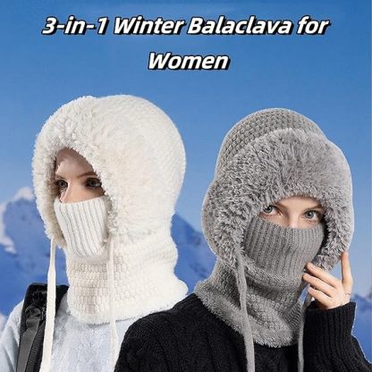 🧣3-in-1 Women's Beanie Hat with Scarf & Mask – Cozy Winter Essential