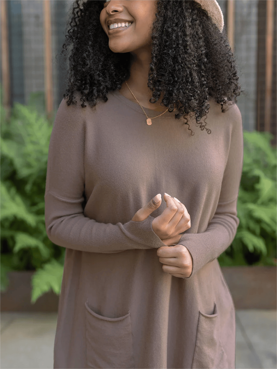 💥LONG SLEEVE THUMBHOLE SWEATER POCKET TUNIC💥