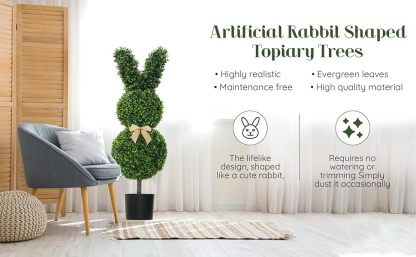 🐇Spring Sales - 50CM Outdoor Artificial Turf Bunny-Shaped Topiary Tree(FREE SHIPPING)-PLAWLTD