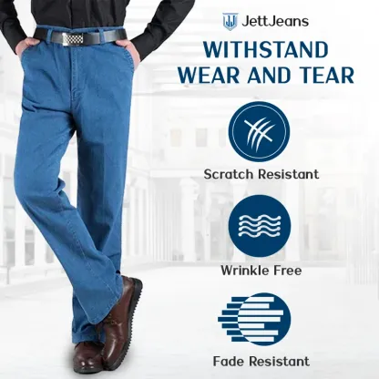🔥Last Day 50% OFF🔥Men's High Waist Straight Fit Stretch Jeans.