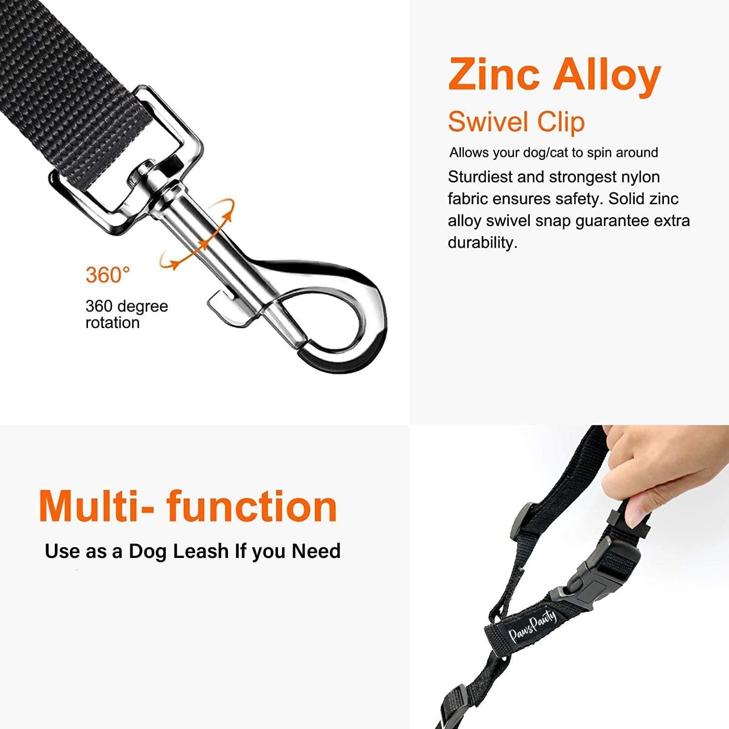 Headrest Adjustable Car Dog Leash