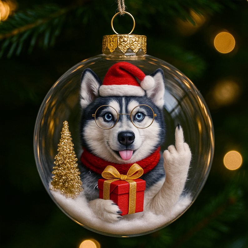 🐶Funny Dog Christmas Ornaments – Naughty Paws, Holiday Laughs!