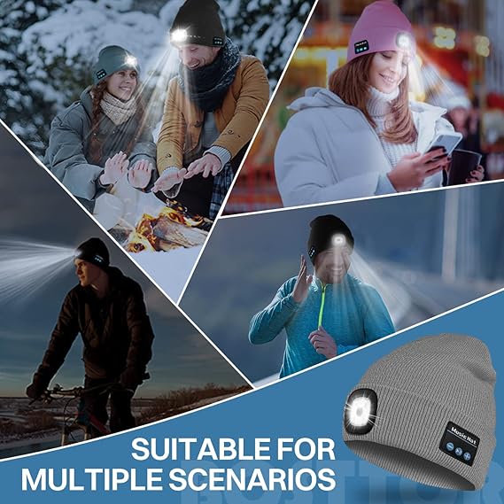 🎄Christmas Sales 49% OFF-2024 LED Bluetooth Beanie-PLAWLTD