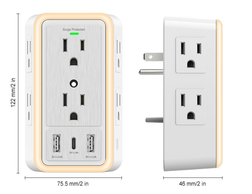 ✨ Multi Plug Outlet Surge Protector-PLAWLTD