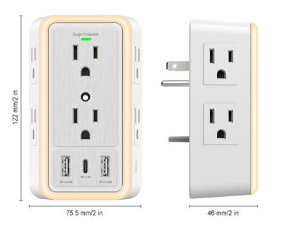 ✨ Multi Plug Outlet Surge Protector-PLAWLTD