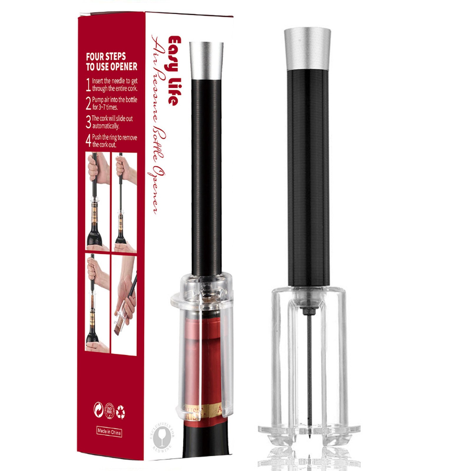 Air Pump Cork Remover Wine Bottle Opener Set-PLAWLTD