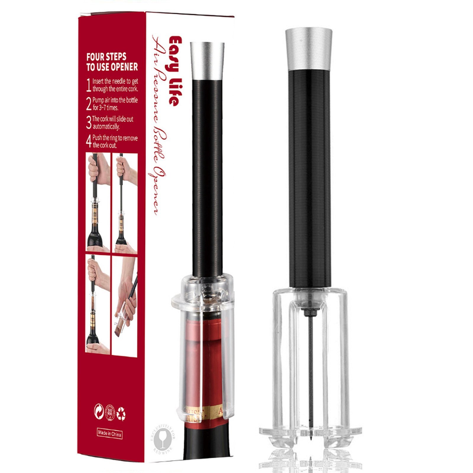 Air Pump Cork Remover Wine Bottle Opener Set-PLAWLTD