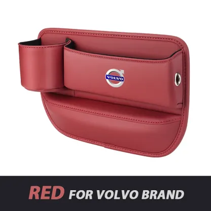 ✨Hot Selling Products of 2025🔥Exclusive Logo Leather Car Seat Storage Box With Water Cup Holder