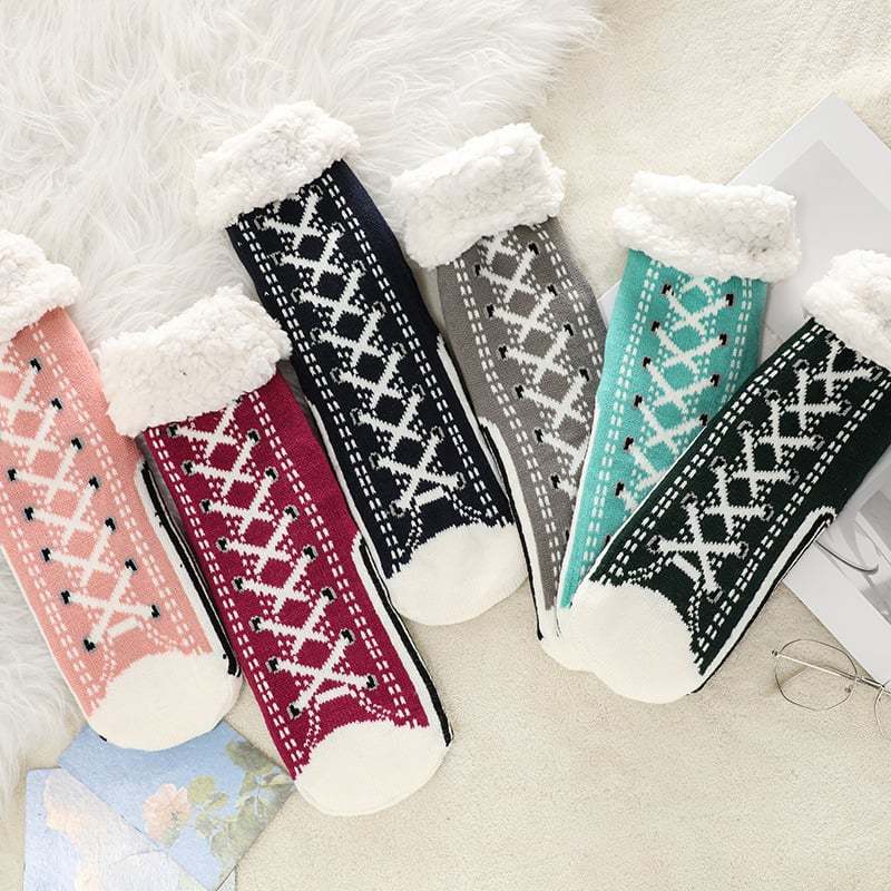Ultra-thick Cashmere Slipper Home Socks-PLAWLTD