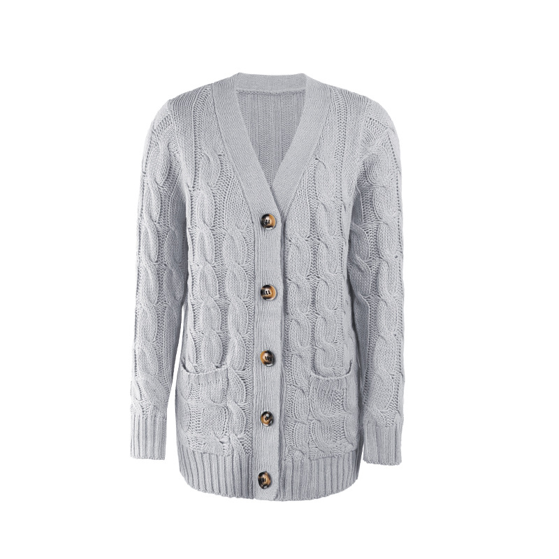 Wool Lovers’ Favorite – Women’s Wool Blend Button-Down Cardigan with Pockets