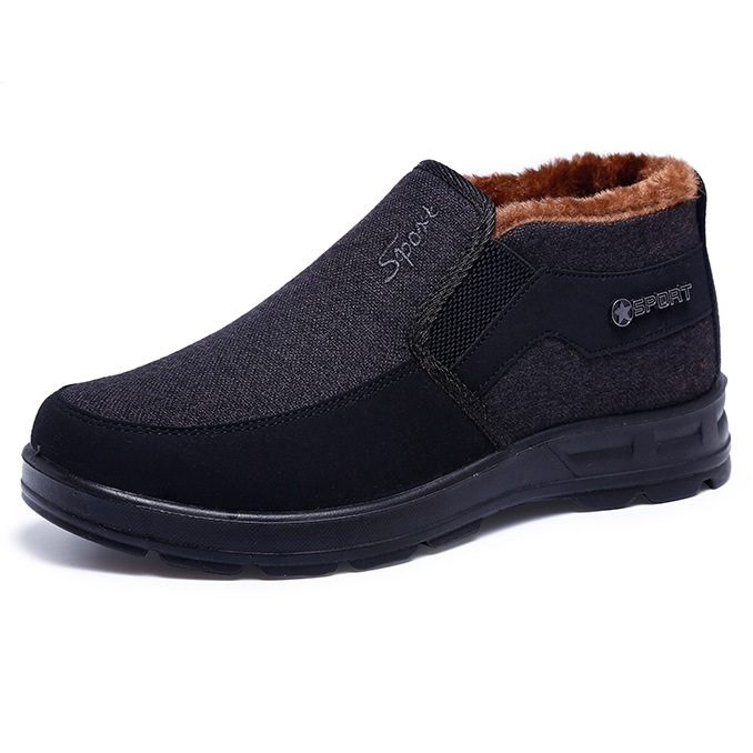 MEN'S COMFORTABLE WOOL PLUSH ORTHOPEDIC SNOWPROOF COTTON SHOES