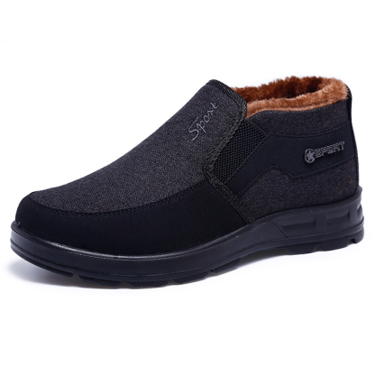 MEN'S COMFORTABLE WOOL PLUSH ORTHOPEDIC SNOWPROOF COTTON SHOES