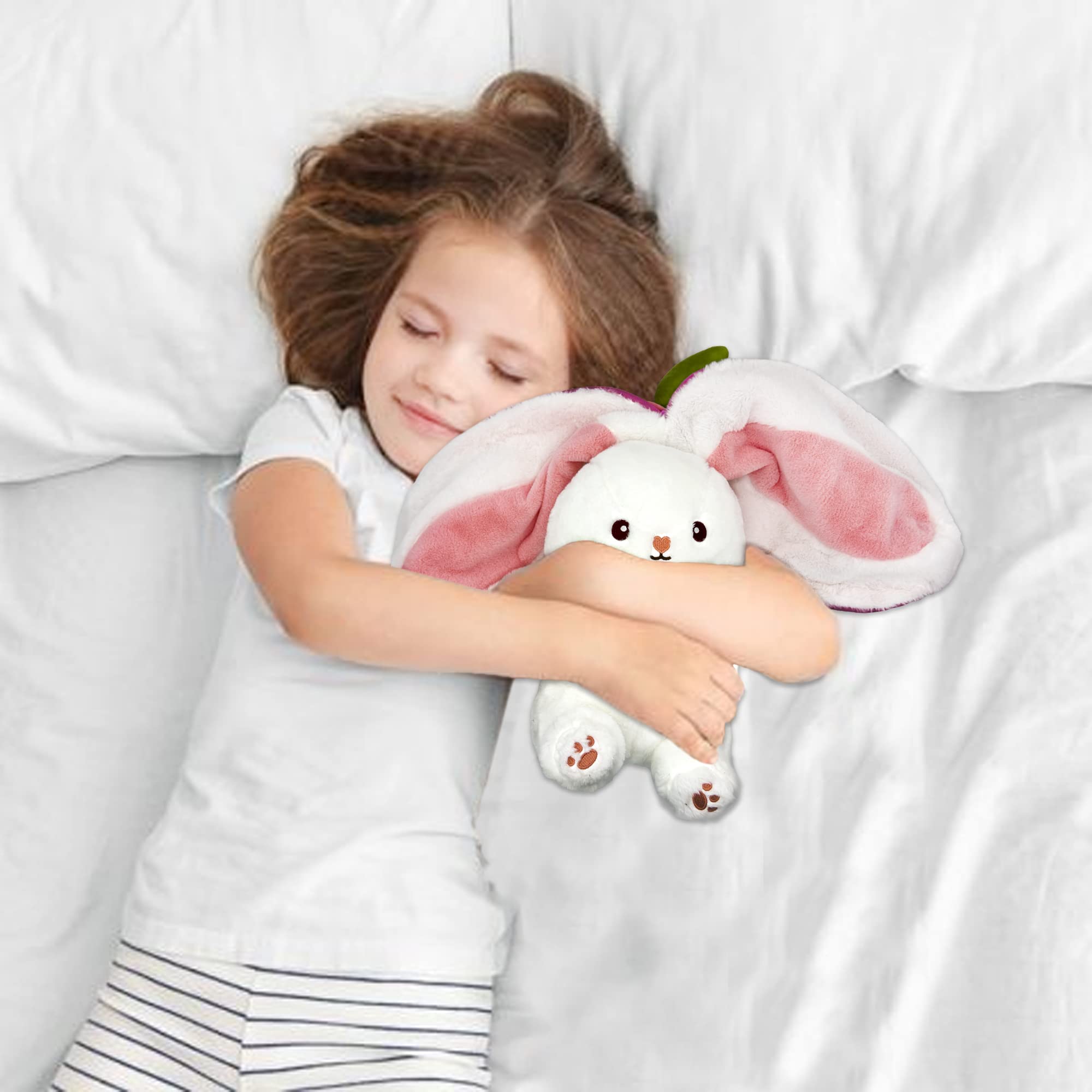 🍓Strawberry Bunny Transformed into Little Rabbit🐰Fruit Doll Plush Toy