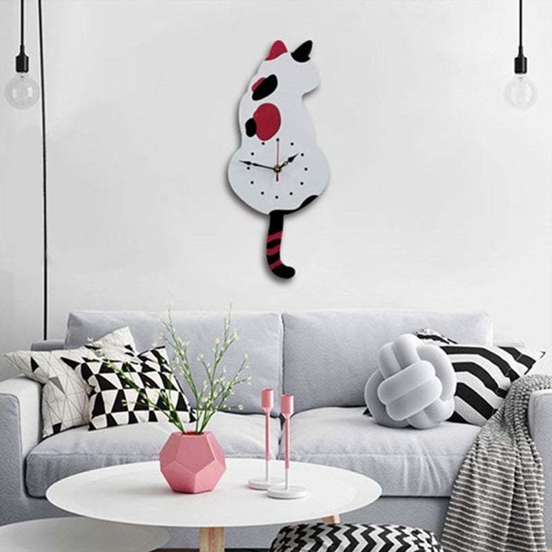 🎉CHRISTMAS PROMOTION 🎉49% OFF🔥Nordic Cat Wagging Tail Wall Clock-PLAWLTD