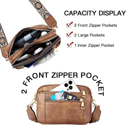 🔥Handmade Colorful Straps Crossbody Leather Bags & Purse💖