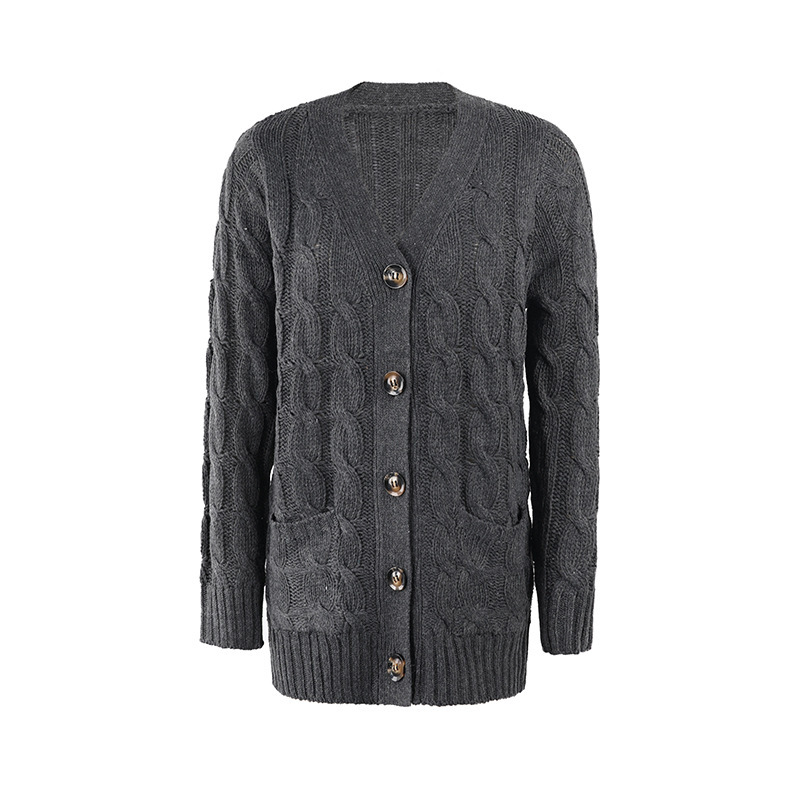 Wool Lovers’ Favorite – Women’s Wool Blend Button-Down Cardigan with Pockets