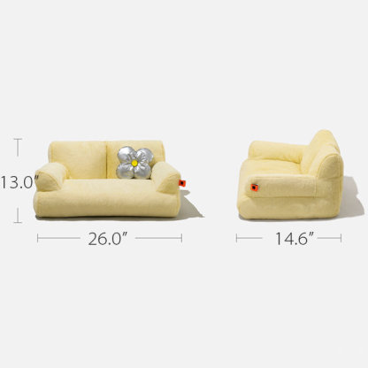 Sofa Shaped Cat Bed - Plush - Pink - Yellow - 4 Colors - Great For Your Pets