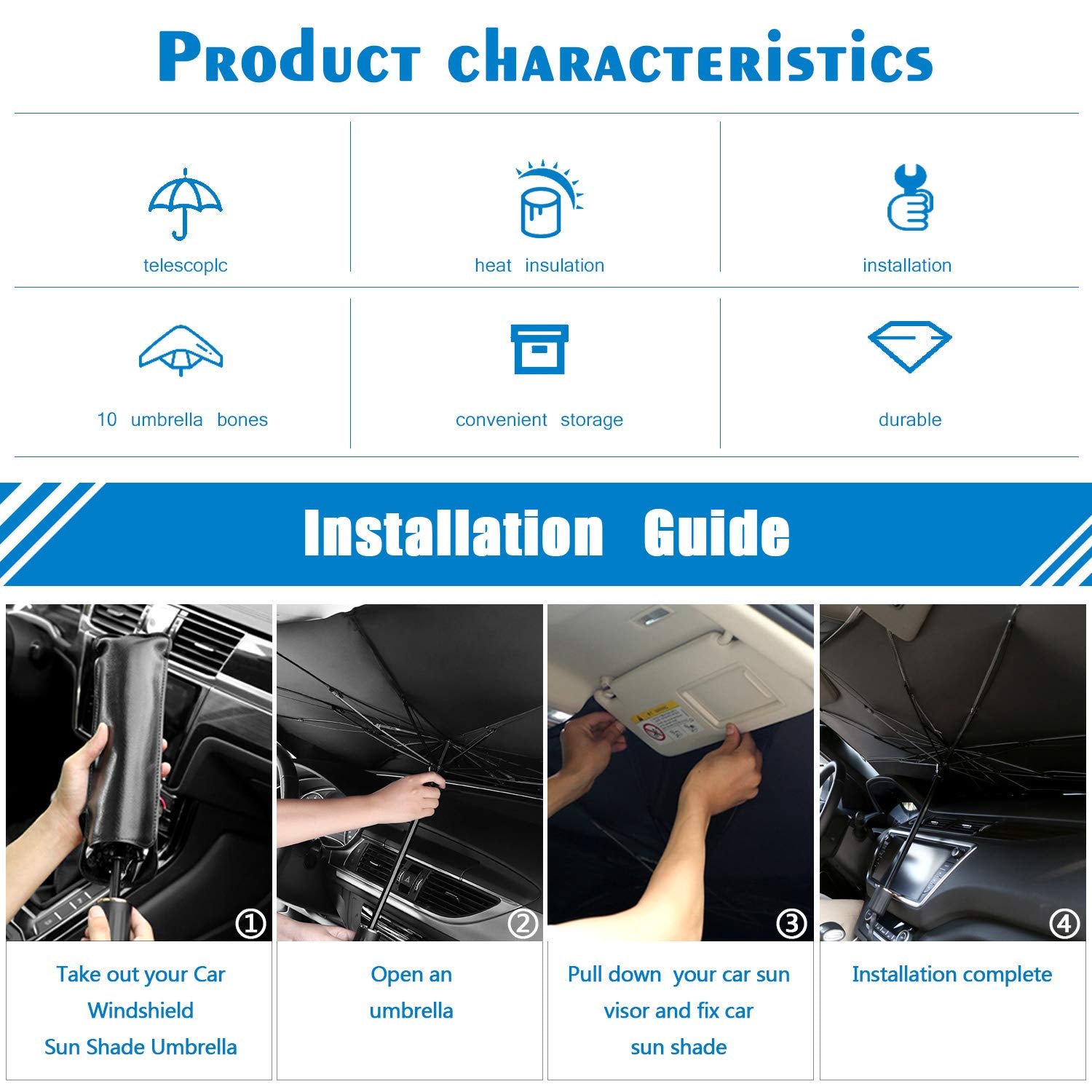 Car Sun Shade Windshield Cover Umbrella-PLAWLTD