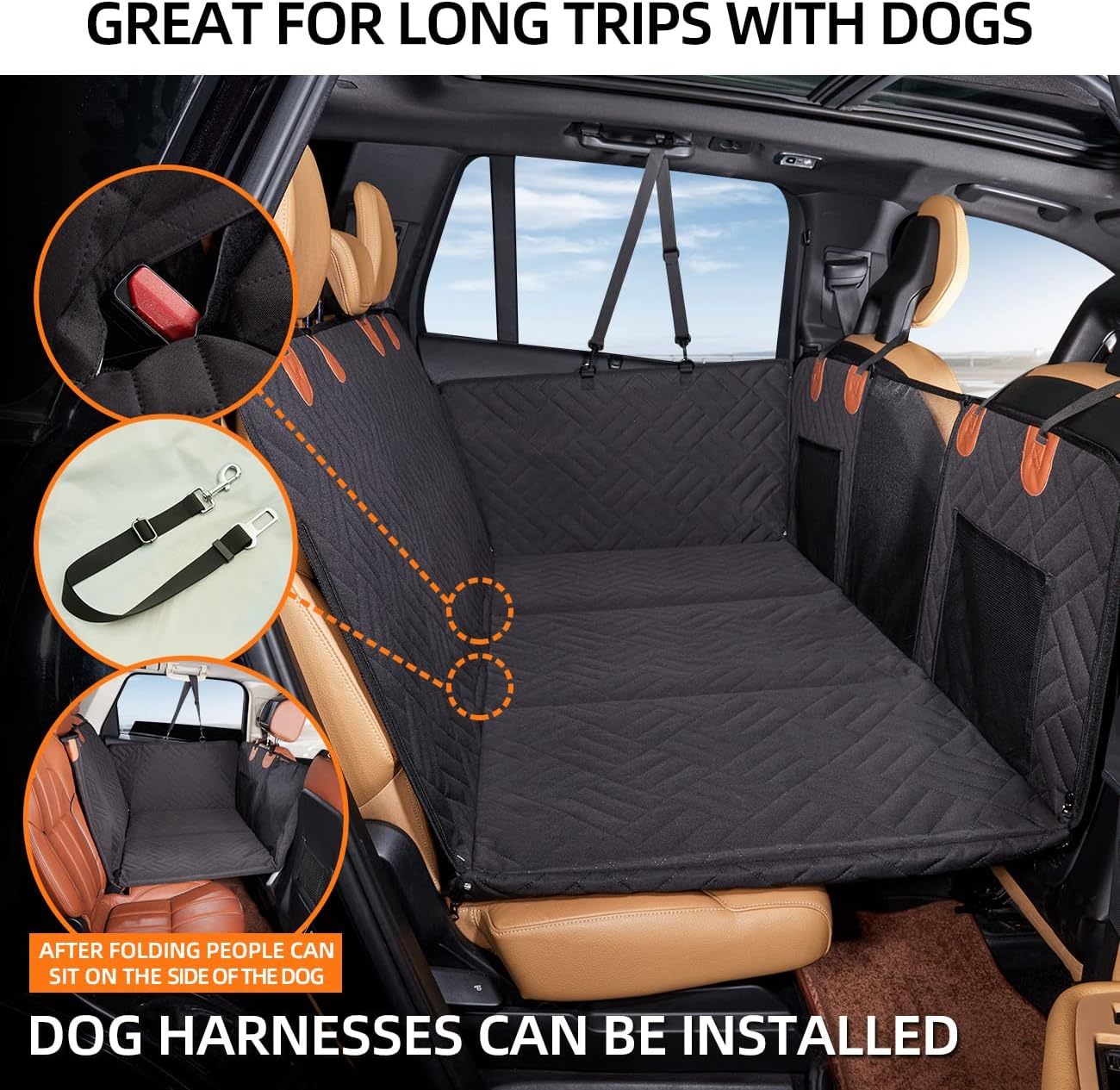 Back Seat Extender Dog Car Seat Cover