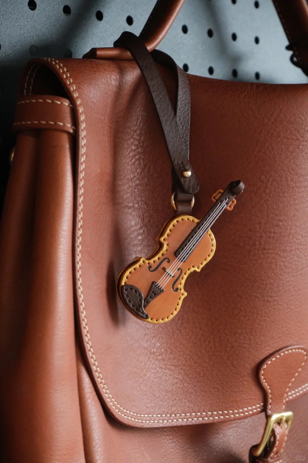 Crafted Leather Violin & Cello Keychain