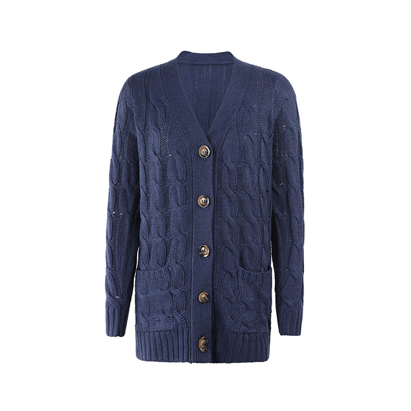 Wool Lovers’ Favorite – Women’s Wool Blend Button-Down Cardigan with Pockets