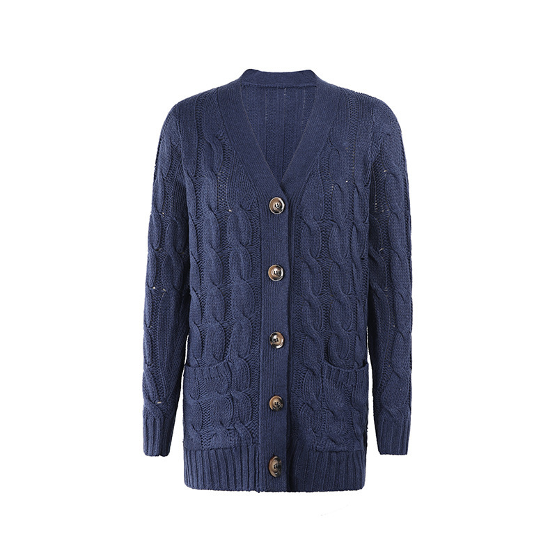 Wool Lovers’ Favorite – Women’s Wool Blend Button-Down Cardigan with Pockets