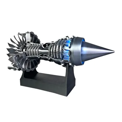 🎁1/25 Simulation Aircraft Turbojet Engine Rotatable Model-PLAWLTD